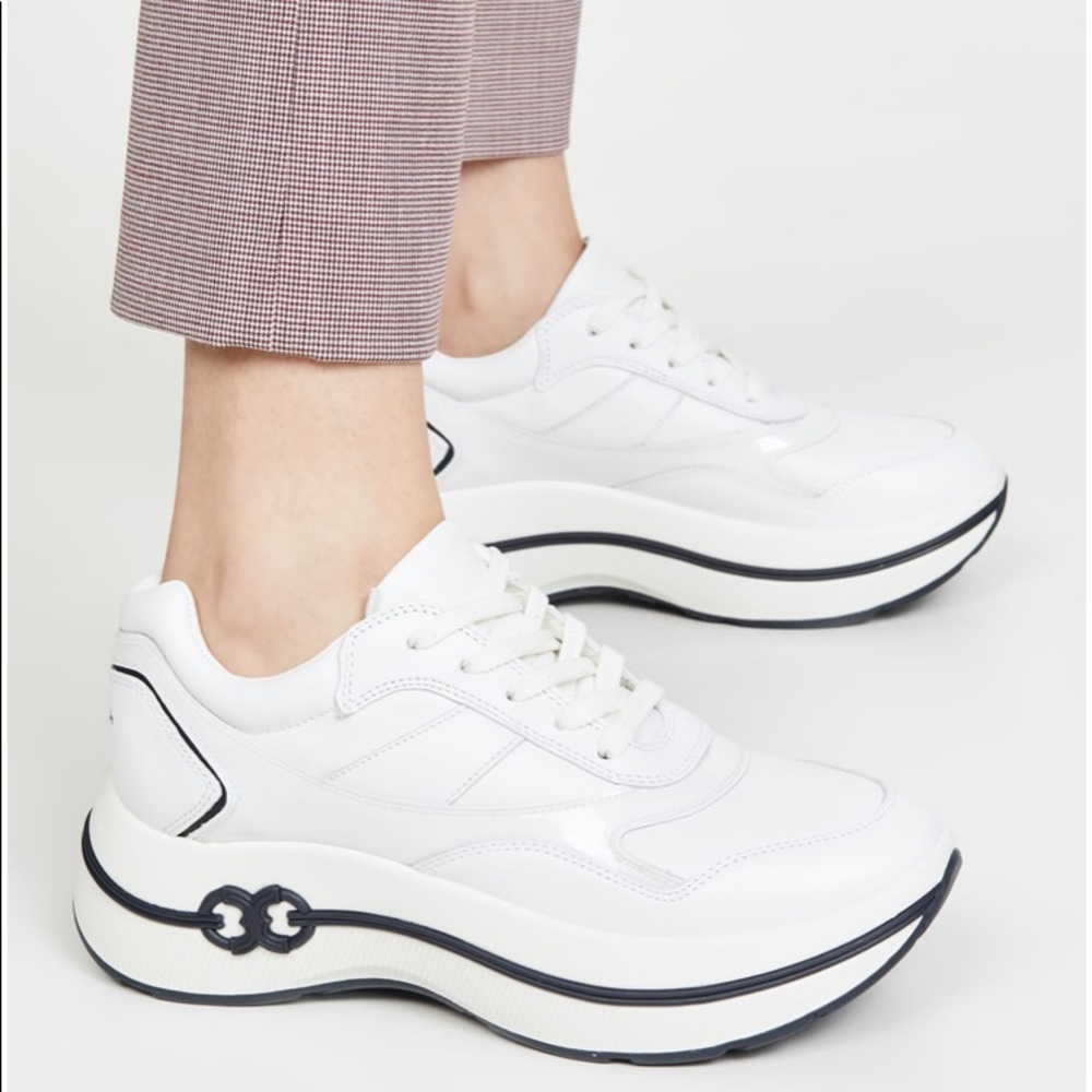 Tory Burch Gemini Link Platform Sneakers White